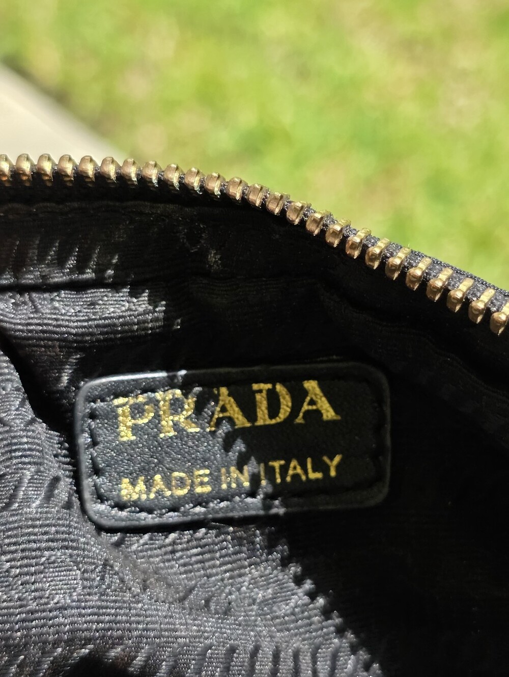 Prada Milano Black Nylon Bow Zip Pouch Coin Purse Wristlet Cosmetic Mini Bag - Picture 7 of 7